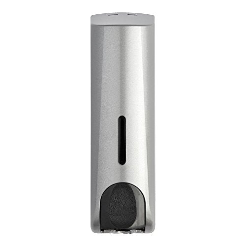 Single Wall Mounted Shampoo Soap Shower Dispensers with 1x350ml Refillable Bottles, Silver - color: Single Silver