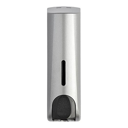 Single Wall Mounted Shampoo Soap Shower Dispensers with 1x350ml Refillable Bottles, Silver - color: Single Silver