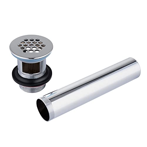 Grid Drain Strainer Assembly with Overflow for Bathroom Sink, P.O. Plug Grid Lavatory Drain, Bathroom Sink Grid Strainer by Artiwell, Chrome Plated - color: Chrome Plated, style: With Overflow