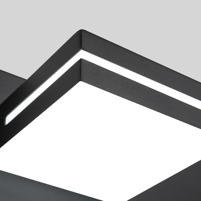 SineRise LED Modern Bathroom Vanity Light Fixtures, Modern Acrylic Bathroom Wall Lighting Fixtures Over Mirror, 2-Light, 15.5-Inch, Black, White - color: Black, White, size: 2-Light, 15.5-Inch