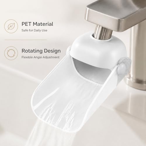 Faucet Extender for Toddlers, Sink Extender for Bathroom & Kitchen,Tap Extension for Easy Hand Washing(Grey) - color: Grey