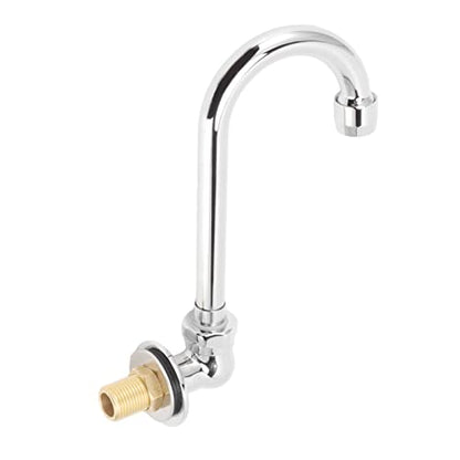 Foot Pedal Faucet, Stainless Steel G12 Thread Wall Mounted Knee Valve Basin Tap Valve Bathroom Basin Faucet Set for Hospital Medical Laboratory