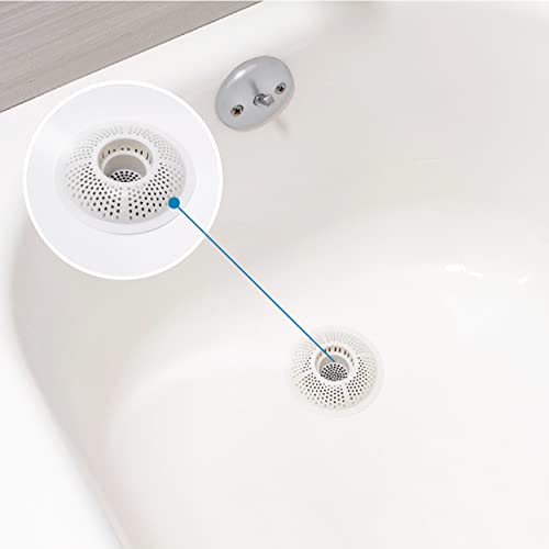 Hairstopper Drain Cover Hair Catcher for Shower and Bathtub, Protects Against Clogs Without Blocking Water Flow, White, 3 Pack | Protects Against Clogs Without Blocking Water Flow, Fits Most Standard Size Shower and Bathtub Drains, 3 Pack - size: 3 Count,