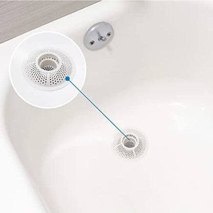 Evriholder - Shower Drain Hair Catcher - Bathtub Drain Cover - Bathroom Sink Strainer - Easily Replaceable Plastic - Easy to Install - Pack of 6 - size: 6 Count, style: Hairstopper