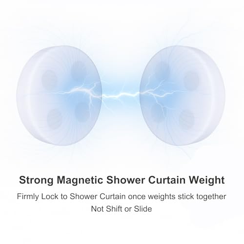 Magnetic Shower Curtain Weights, Rubber Coated Shower Liner Weights | Heavy-duty magnetic weights keep shower liners in place, soft rubber coating that helps prevent rust, scratches and noise