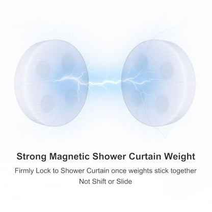 Magnetic Shower Curtain Weights, Rubber Coated Shower Liner Weights | Heavy-duty magnetic weights keep shower liners in place, soft rubber coating that helps prevent rust, scratches and noise