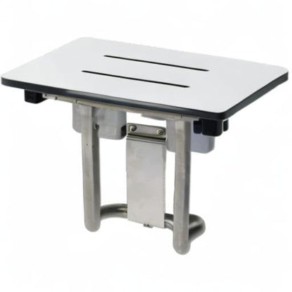 Folding Shower Chair for Elderly and Disabled | ADA Folding Shower Seat Wall Mounted Holds up to 400 lbs | Phenolic Resin Shower Chair for Inside Shower 304 Stainless Steel | 18”x16” - size: 18 x 16