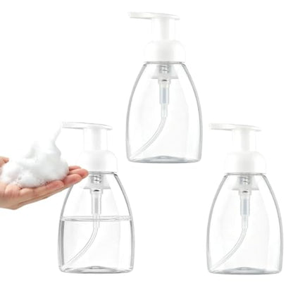 3 Pack 8 Oz Foaming Soap Dispenser BPA Free Refillable Plastic Pump Bottles | Foaming Soap Dispenser Fit for Hand Soap Shampoo, Perfect for Bathroom Kitchen Home Use