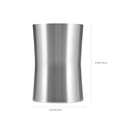 Travel Mouthwash Cup Bathroom Tumbler Stainless Steel | Brushed Nickel Water Cup, Metal Toothbrush Tumbler Toothpaste Mug for Home, Bathroom, Camping