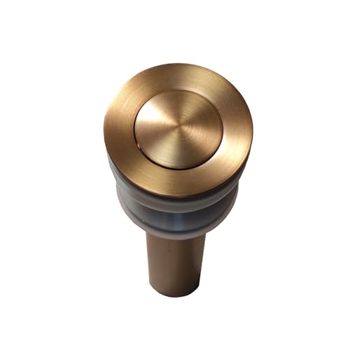 Bathroom Toilet Antique Solid Brass Pop up Drain Sink Drain Faucet Stopper Small Pop with Overflow - color: Solid Brass, style: Small Popup Cap