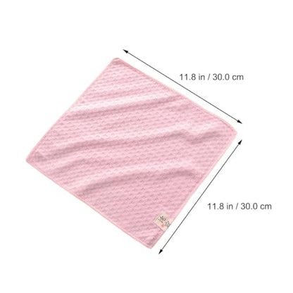 LABRIMP Superfine Microfiber Quick-Dry Washcloths 4pcs, Highly Absorbent Portable Face and Saliva Towels, Soft Square Bath Towels for Household and Travel Use Style