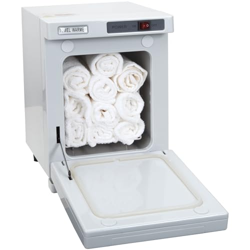 ForPro Warm & Cozy Hot Towel Warmer, Compact 5L Capacity Cabinet, Stainless Steel Rack, White - size: Compact 5L