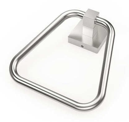 RUACQ Towel Ring, Hand Towel Holder for Bathroom Wall, Brushed Nickel | Wall Mounted Hand Towel Bar, 304 Stainless Steel Towel Hanger, Square Base, Geometric Towel Holder Design, Modern, Heavy Duty - color: Brushed Nickel