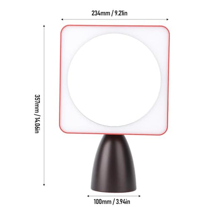 Yosoo 30x Magnifying Mirror with Light, Large 6' Lighted 30x Magnified Mirror with Suction Cups & Table Stand, Lighted Makeup Mirror with 12 Brightness Levels, 360° Rotation (Red Black) - color: Red Black