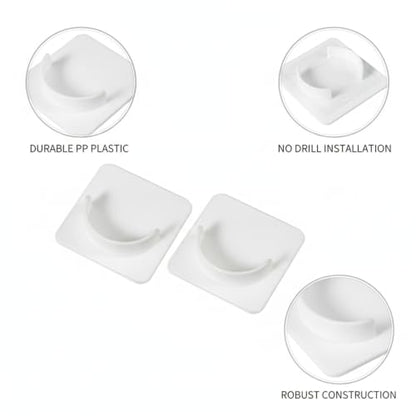 Adjustable Telescopic Tension Shelf for Under Sink Storage, No-Drill PP Plastic Cabinet Organizer Rack, White (1 Pack) - size: 3.94 x 1.97 x 1.97 in