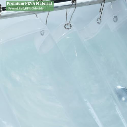 88 Inch Shower Curtain Liner with 6 Weighted Magnets,PEVA Plastic Clear Extra Long Shower Liner 72 X 88 for Bathroom, Lightweight and Waterproof(72" W X 88" H) - color: 4g-clear, size: 72"W x 88"L (Pack of 1)
