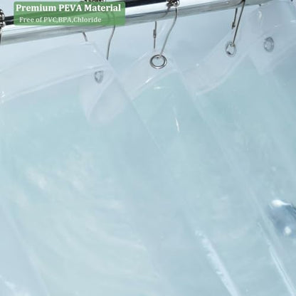 88 Inch Shower Curtain Liner with 6 Weighted Magnets,PEVA Plastic Clear Extra Long Shower Liner 72 X 88 for Bathroom, Lightweight and Waterproof(72" W X 88" H) - color: 4g-clear, size: 72"W x 88"L (Pack of 1)