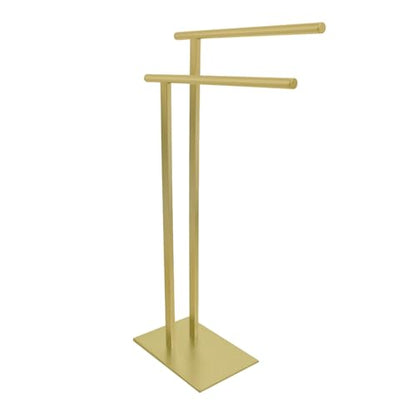 Kingston Brass SCC6037 Freestanding Double Towel-Rack, Brushed Brass - color: Brushed Brass