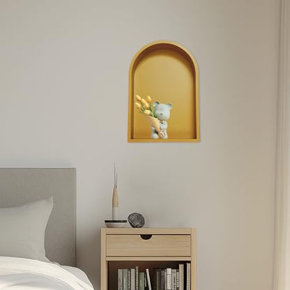 Recessed Arched Shower Niche, 12" X 18" Stainless Steel Shower Niche, Stainless Steel Bathroom Shelf, NO Tile Needed Bathroom Storage for Shower Wall (Gold) - color: Gold