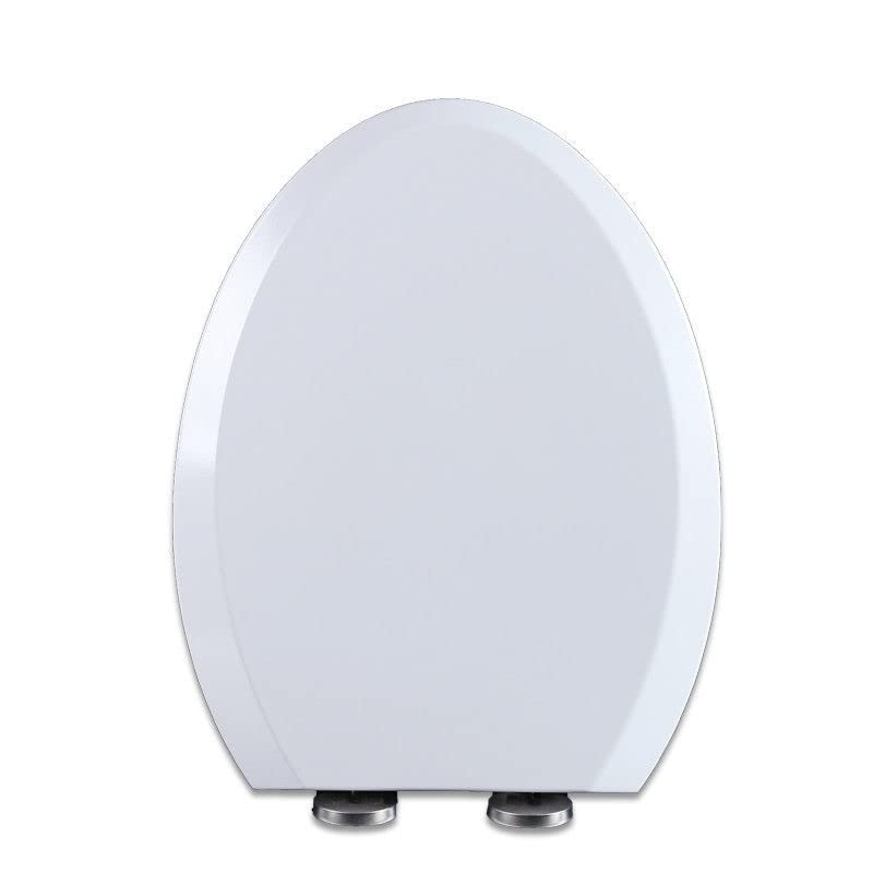 Soft Close Elongated Toilet Seat - Easy Clean, Universal Fit, Durable UF Material, Non-Slip Bumpers, Quiet Lid, White - Perfect for Home Bathrooms.