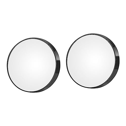 Handheld Suction Cup Magnifying Mirror 10x/15x Magnification Compact Makeup Tool Travel Lighted Mirror Suction Base for Women's Beauty Routine - color: Black