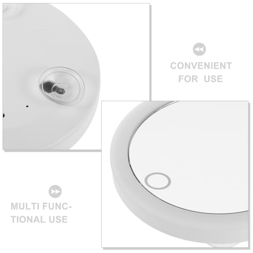 Didiseaon Magnifying LED Makeup Mirror with 3 Suction Cups 4-inch Rechargeable Lighted Vanity Mirror 10x Magnification for Travel Bathroom Desk Use