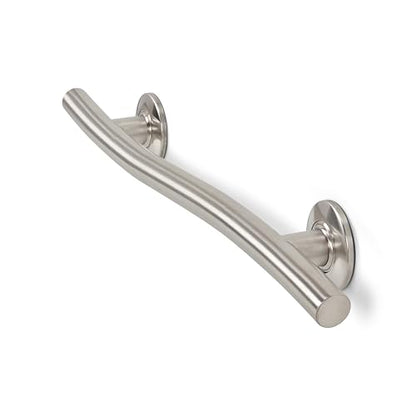Seachrome 18 inch Bathroom Wave Grab Bar Satin Finish - color: Satin, size: 18