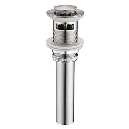 SUMERAIN Bathroom Sink Drain with Overflow, Pop Up Drain Stopper | Brass, Brushed Nickel, Durable, Easy Installation - size: S7304N