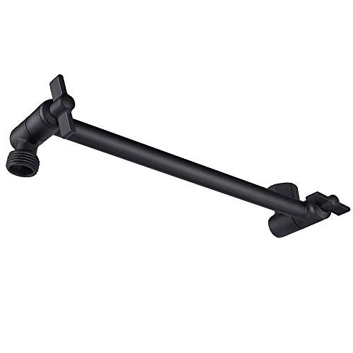 NearMoon Adjustable Shower Arm Universal Connection, Extension Arm, Adjust Angle to Upgrade Shower Experience, Easy to Install, Anti-leak (11 Inch, Matte Black) - color: Matte Black, style: 11 Inch Adjustale