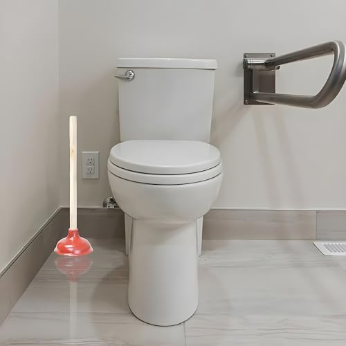 Bexter 19-Inch Toilet Plunger, Pack of 2 – Wooden Handle & Heavy-Duty Rubber Cup for Toilets, Sinks & Drains – Auburn
