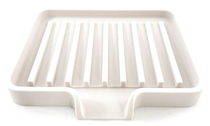 Silicone Soap Dish Tray and Sponge Holder with Drain Chute, Rectangular, Kitchen and Bathroom Sink Organizer (Vanilla Cream, 5.2"x4" (Set of 2), 7.2 Ounces) - color: Vanilla Cream, size: (SM) 5.2"x4" (2pcs)