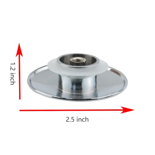 66mm Basin Waste Easy Pop Up Bathroom Sink Push Button Click Clack Plug Sink Drain Plug Stopper Bathtub Sink Waste Plug Cap for Washbasin Kitchen Bathroom