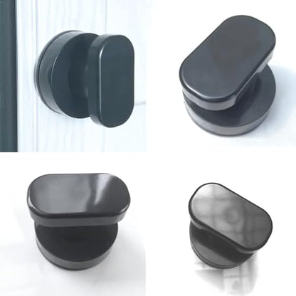 Glass Handle, Suction Cup Handle, Suitable for Bathroom Sliding Door, Cabinet, Terrace Sliding Door, Shower Handrail. No Hole Punching - color: Small Black