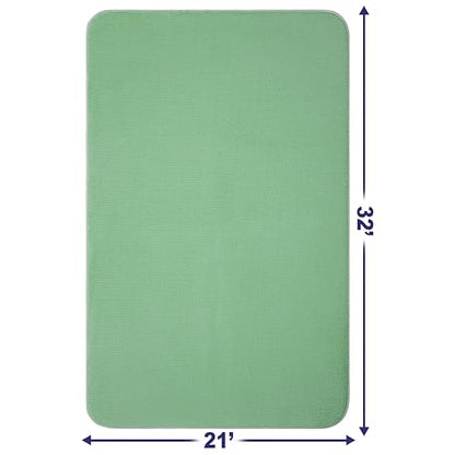 American Soft Linen 21x32 Fluffy Foamed Slip Reducer Bath Rug, Machine Washable Area Bath Mat Rugs for Bathroom, Sage - color: Sage Green, style: 21x32" Fluffy Foamed Bath Mat