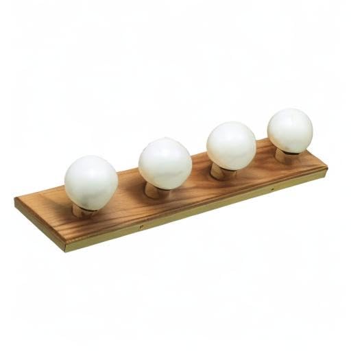 Design House 500207 4-Light Vanity Strip Light Contemporary Dimmable for Bathroom, Bedroom, Makeup Vanity, Honey Oak - color: Honey Oak