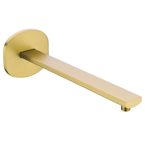 16 Inch Shower Arm with Flange,Stainless Steel Extension Extender Pipe for Fixed Rain Shower Head,Extra Long High Rise Shower Head Extension Arm,Champagne Bronze,SE-91119-16CB - color: Champagne Bronze(91119)