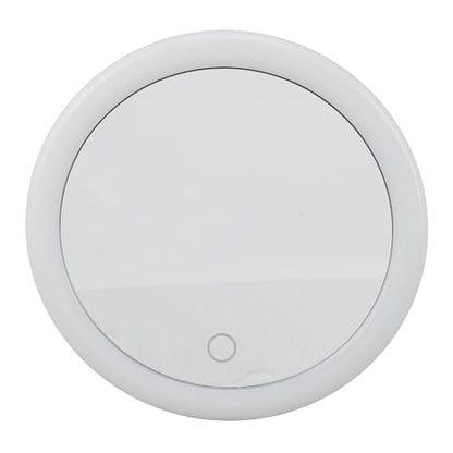 5.6inch Handheld Magnifying Makeup Mirror Triple Suction Cup 10X Magnification Brightness Adjustable LED Lighted Magnifying Mirror