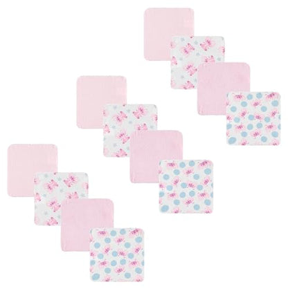 Disney Baby Washcloths 12 Pack – Ultra Soft Baby Wash Cloths, Lilo & Stitch (Stitch & Angel), Winnie the Pooh & Mickey Mouse, Absorbent Newborn Bath Essentials - color: Angel I