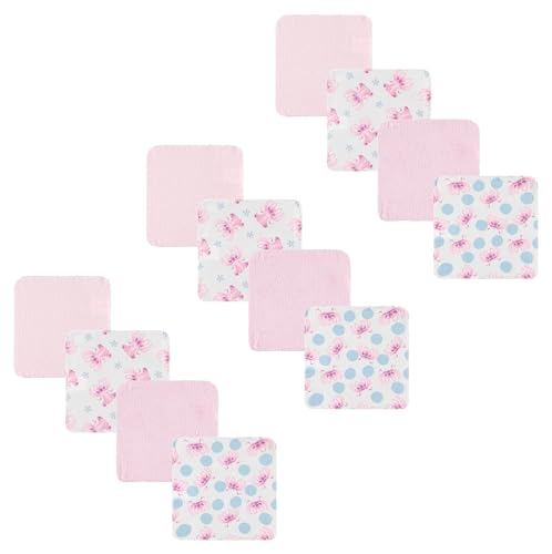 Disney Baby Washcloths 12 Pack – Ultra Soft Baby Wash Cloths, Lilo & Stitch (Stitch & Angel), Winnie the Pooh & Mickey Mouse, Absorbent Newborn Bath Essentials - color: Angel I