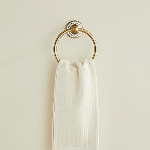 Antique Towel Ring Zinc Alloy Bathroom Kitchen Hand Ring Wall Mounted Bathroom Kitchen Towel Rack Heavy Duty Towel Hanger for Bath YIGUANXIN - color: Antique, size: Towel Ring