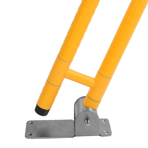 Foldable Toilet Grab Bar Handles, Stainless Steel Flip Up Safety Support Rails, Non Slip Bathroom Seat Assist Bar for Elderly and Disabled, Yellow (Yellow) - color: Yellow