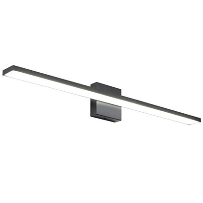 Ralbay 31.5inch Modern LED Black Vanity Light 28W Aluminum Frosted Acrylic for Bathroom Vanity Lighting Fixtures Cool White 6000K - color: Black, size: 31.5 inch