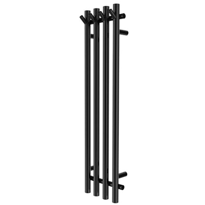 Heated Towel Rack, Towel Warmer with Timer, Wall Mounted hot Towel Warmer Rack for Bathroom, Hardwired or Plug-in Models Vertical Towel Heater Black - color: Matte Black