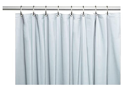 Elegant Heavy Duty Vinyl Shower Curtain Liner with 12 Metal Grommets Light Blue - color: Light Blue