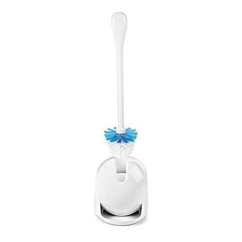 OXO Good Grips Set Toilet Brush & Plunger Combo, White & Good Grips Compact Toilet Brush & Canister