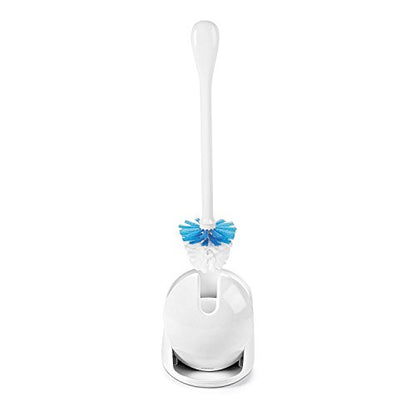 OXO Good Grips Set Toilet Brush & Plunger Combo, White & Good Grips Compact Toilet Brush & Canister