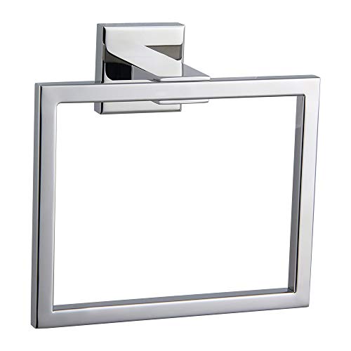 Towel Ring Hand Towel Holder for Bathroom Hand Towel Racks Wall Mount Simple Square Towel Hanger Heavy Duty SUS 304 Stainless Steel, Polished Finish - color: Polished