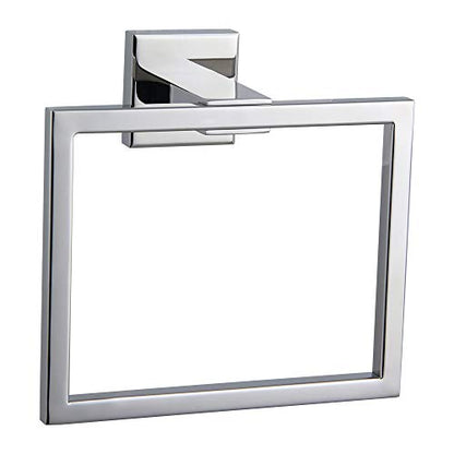Towel Ring Hand Towel Holder for Bathroom Hand Towel Racks Wall Mount Simple Square Towel Hanger Heavy Duty SUS 304 Stainless Steel, Polished Finish - color: Polished