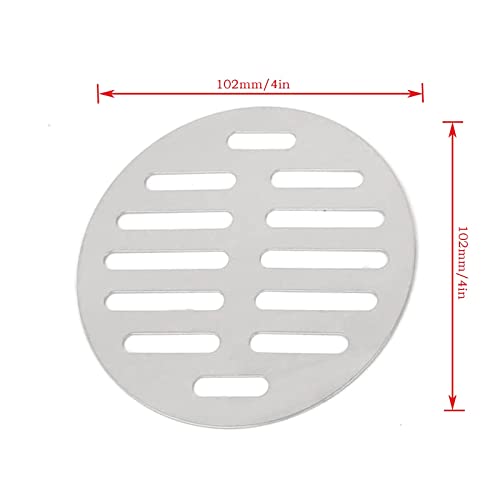 5Pcs 4Inch Round Stainless Steel Sink Floor Drain Strainer Cover,Shower Drain Cover Replacement Floor Strainer - size: Round 4Inch