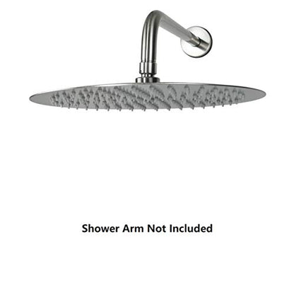 NearMoon Rain Shower Head, Ultra-Thin Design-Pressure Boosting, Awesome Some Experience, High Flow Stainless Steel Rainfall Head (12 Inch, Brushed Nickel) - color: Brushed Nickel, size: 12 Inch